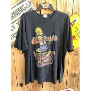 Vintage Y2K Homer Simpsons Homer Rocks rap  tshirt  by Matt Groening Size XL